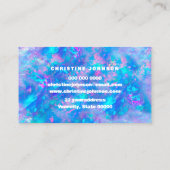 votre logo sur bleu opal texture carte de visite (Dos)