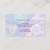 votre logo sur le carte de visite en marbre fluide (Dos)