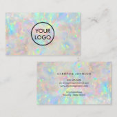 votre logo sur opal carte de visite (Devant / Derrière)