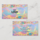 votre logo sur opal design carte de visite (Devant / Derrière)
