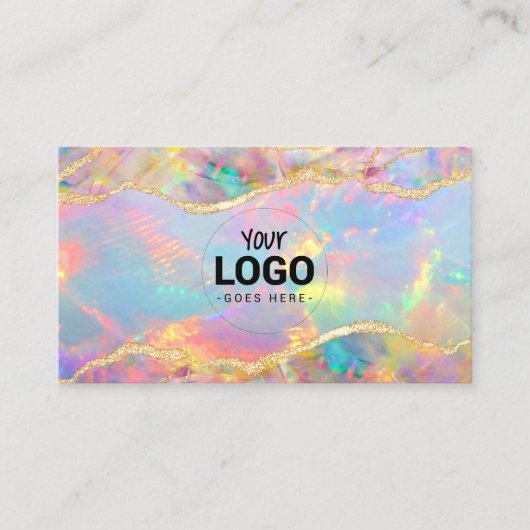 votre logo sur opal design carte de visite (Devant)