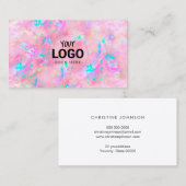 votre logo sur opal texture carte de visite (Devant / Derrière)