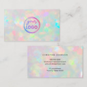 votre logo sur pastel gemstone carte de visite (Devant / Derrière)