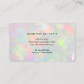 votre logo sur pastel gemstone carte de visite (Dos)