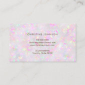 votre logo sur pastel opal minéral carte de visite (Dos)