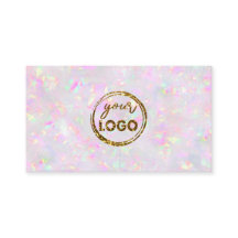 votre logo sur pastel opal minéral carte de visite