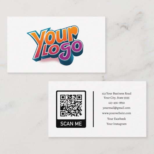 Votre Logo, Votre Style ! 💼 Carte de visite 🎨 (Devant / Derrière)