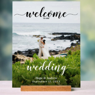 Votre Mariage photo carte de siège et Affiche de b