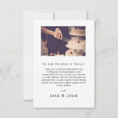 Votre mémoire photo mariage, carte de remerciement (Dos)