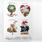 Votre message 12 Jours de Noël Tri-Fold Fêtes (Intérieur en premier)