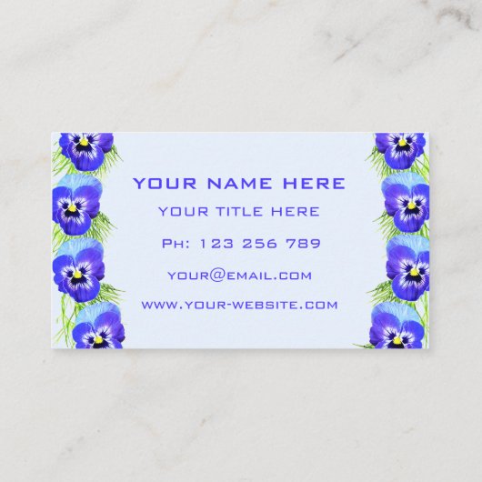 Votre modèle de carte de visite Design Violet Flow (Dos)