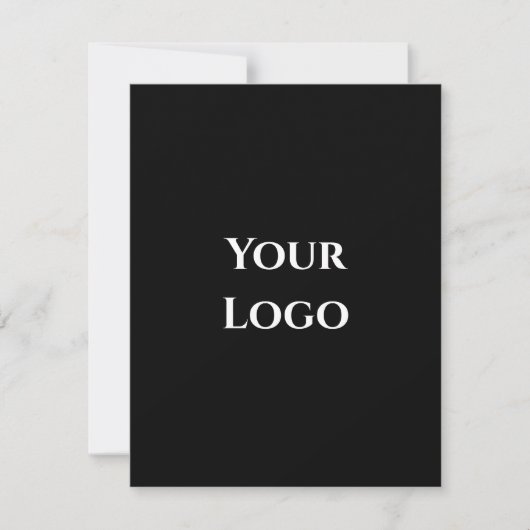 Votre modèle de logo carte de design simple noir (Devant)