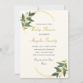Votre Modèle d'invitation Baby shower Gold Design (Devant)