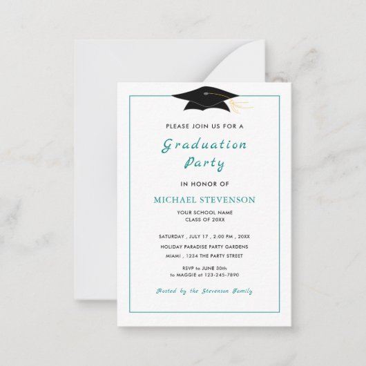 Votre Modèle d'invitation de la Partie de Graduati (Devant)