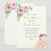 Votre Modèle Invitation Baby shower Design Cute (Devant / Derrière)