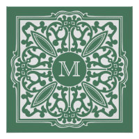 VOTRE MONOGRAM dans cadre décoratif poster personn