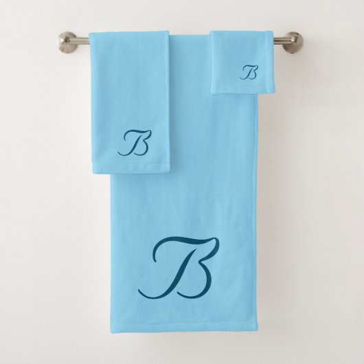 Votre Monogramme B Bleu Clair (En situation)