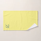 Votre Monogramme B Jaune (Serviette à main)