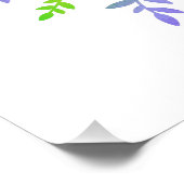 Votre Monogramme dans le cadre feuille poster pers (Coin)