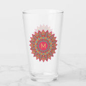 Votre Monogramme dans le verre à pinte Boho Frame (Dos)
