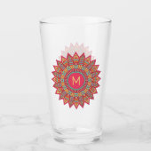 Votre Monogramme dans le verre à pinte Boho Frame (Devant)