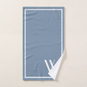 Votre monogramme en couleur denim délavé (Serviette à main)