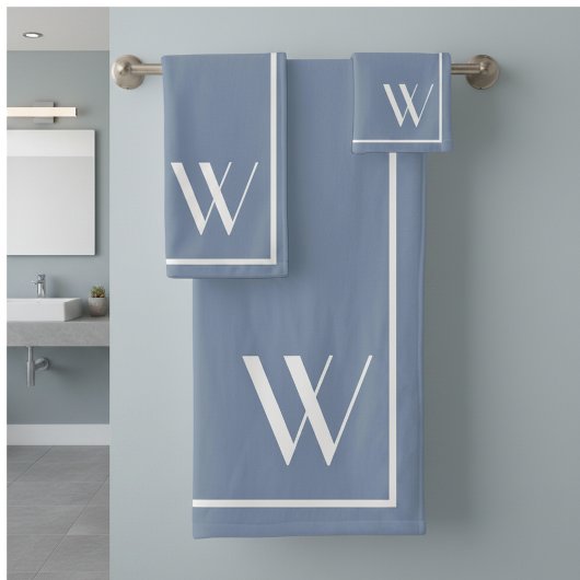 Votre monogramme en couleur denim délavé