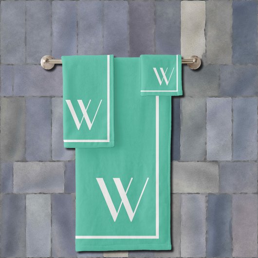 Votre monogramme en couleur vert Biscay