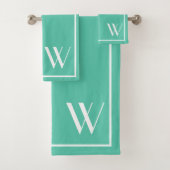 Votre monogramme en couleur vert Biscay (En situation)