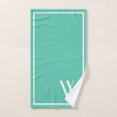 Votre monogramme en couleur vert Biscay (Serviette à main)
