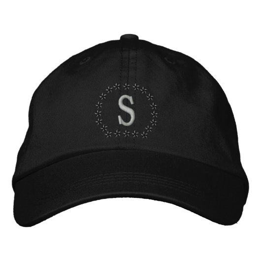 Votre Monogramme Lettre simple Casquette Étoiles B (Devant)