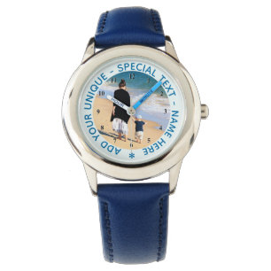 Votre montre photo et le texte personnalisé cadeau