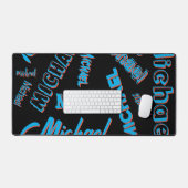 Votre motif de nom monogramme bleu rouge couleur n (Clavier et souris)