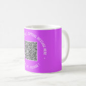 Votre mug de café avec code QR avec texte et coule (Devant droit)