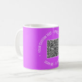 Votre mug de café avec code QR avec texte et coule (Devant gauche)