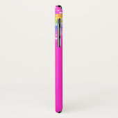 Votre nom 5 lettre arc-en-ciel rose coque iphone (Dos/Gauche)