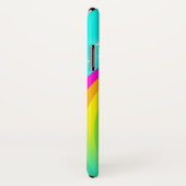 Votre nom 6 lettre arc en ciel aqua coque iphone (Dos/Droite)