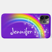Votre nom 8 lettre arc-en-ciel violet coque iphone (Dos (Horizontal))