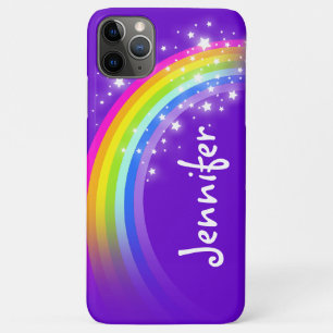 Votre nom 8 lettre arc-en-ciel violet coque iphone