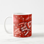votre nom (8 lettres) espace rouge enfants mug (Gauche)
