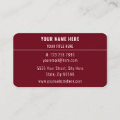 Votre nom Adresse Coordonnées Carte de visite (Devant)