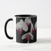 Votre nom Aquarelle Orchidées Mug (Gauche)