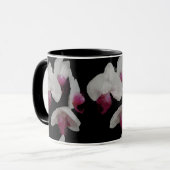 Votre nom Aquarelle Orchidées Mug (Devant gauche)