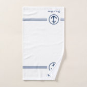 Votre Nom Avec Ancre Mer Moderne (Serviette à main)