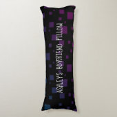 Votre nom Boyfriend Coussin Black Blue Purple Art (Devant (Vertical))