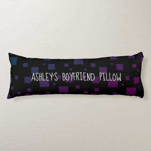 Votre nom Boyfriend Coussin Black Blue Purple Art (Devant)