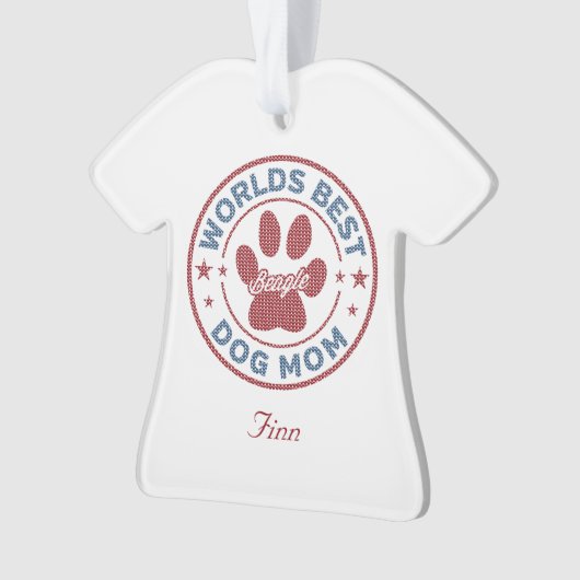 Votre nom Chien Maman Beagle Douille moche (devant)