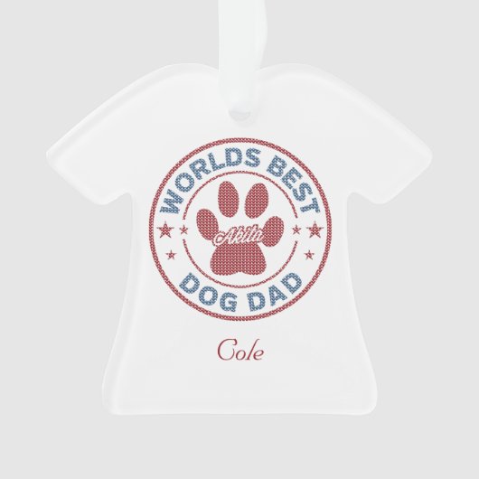 Votre nom Chien Papa Akita Douille moche (devant)