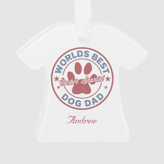 Votre nom Chien Papa Cocker Spaniel Doux laid (devant)