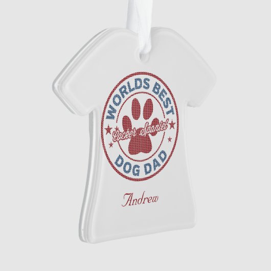 Votre nom Chien Papa Cocker Spaniel Doux laid (devant)